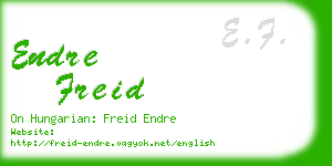 endre freid business card